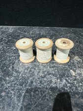 X 3 vintage wooden spools of "Superior Basting Cotton" Ref C21