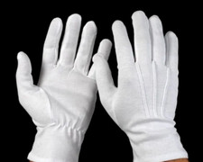 Men white gloves pure cotton - gloves,