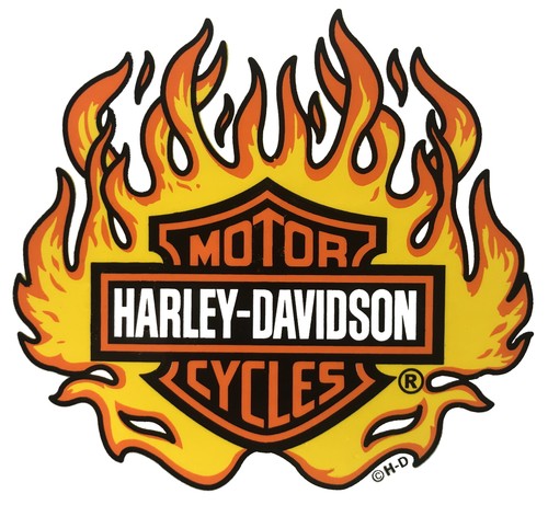 Sticker harley davidson flames - harley-davidson,