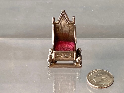 Antique sterling miniature pin - antique,