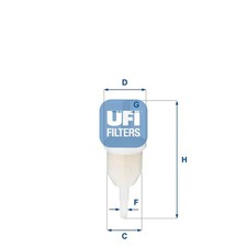 Fuel filter Filter Insert 31.009.00 UFI for BMW ALFA ROMEO FORD OPEL RENAULT ZAZ