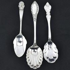3x Antique VTG Ornate EPNS