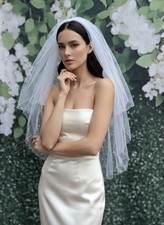 Veil Plain White corded edge