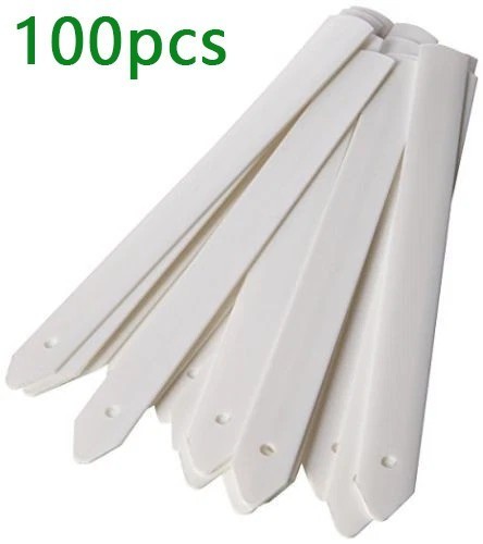 100 plant label white plastic - 100,