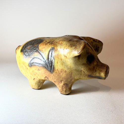 Rare vintage pottery pig - pottery,