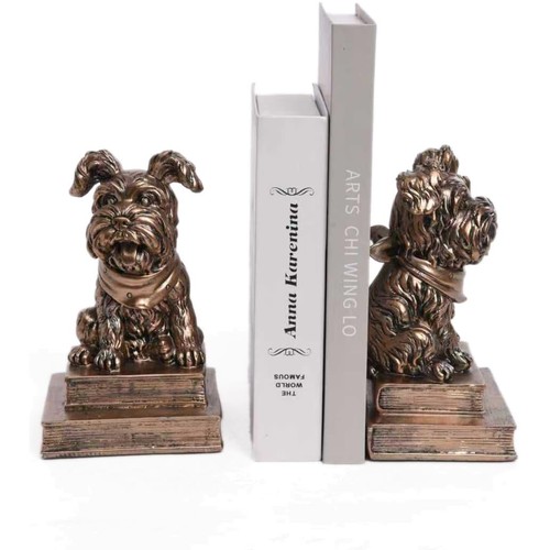 Antique dog bookends set - dog,