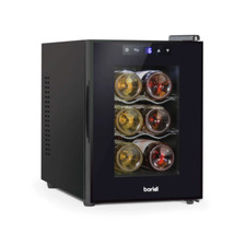 Baridi DH217 6 Bottle Wine Cooler Fridge with Digital Touch Controls LED Black A