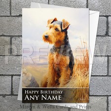 Welsh Terrier birthday card /