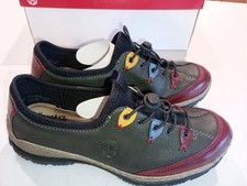 New Rieker N3271-54 Ladies Forest Green Slip On Bungee Casual Shoes UK 6 EU 39