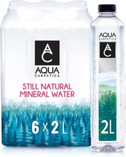 AQUA Carpatica 2L x 6 Pure Natural Still Mineral Water - 6-Pack Bottled Water,