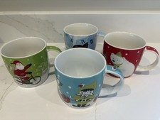 Set Of Four John Lewis Children’s Christmas Mugs Hot Chocolate Xmas Eve Ceramic