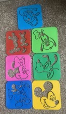 Plastic Set Of 7 Childrens Toys Art Stencils Disney Characters