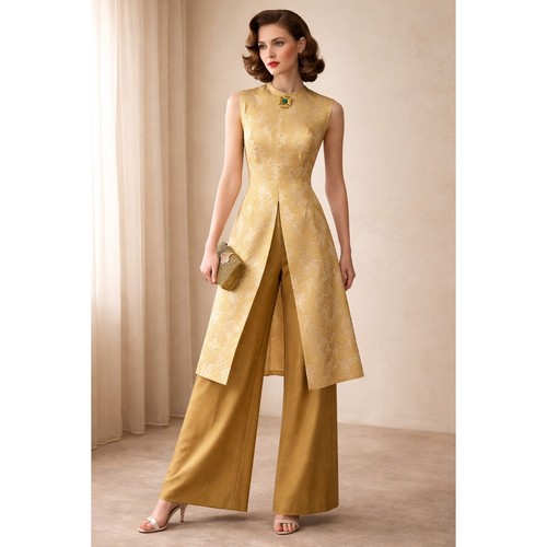 Vintage gold brocade - vintage,