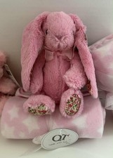 New Pink Plush Fluffy Blossom Bunny Rabbit  - soft toy, baby shower, gift - 