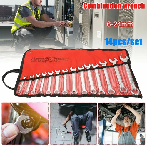 14pc combination spanner set - combination,