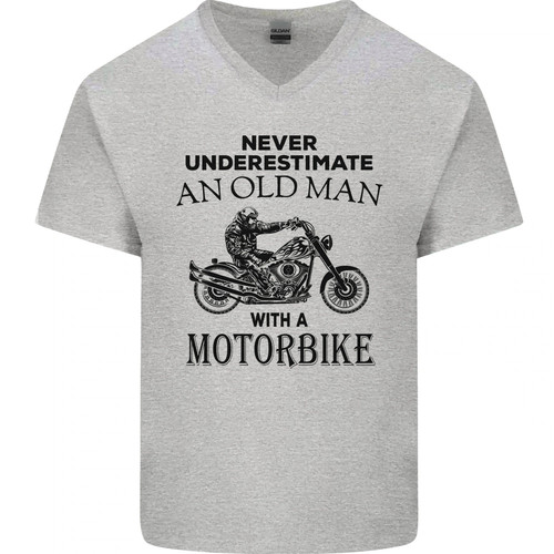 Old man motorbike - old,