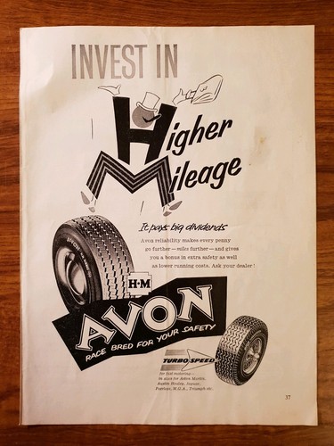 Original vintage 1960 car tyre - original,