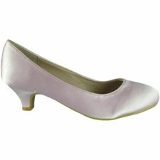WOMENS LADIES LOW KITTEN HEEL