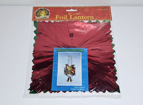 Vintage foil lantern - green, /