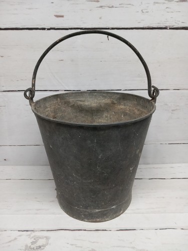 Galvanised coal bucket vintage - coal,