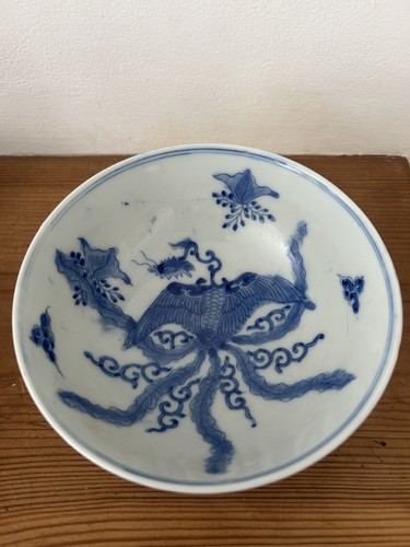 Vintage chinese blue white - chinese,