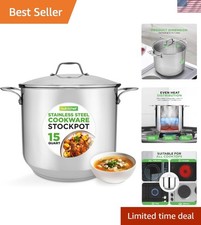 Versatile 15-Quart Stock Pot