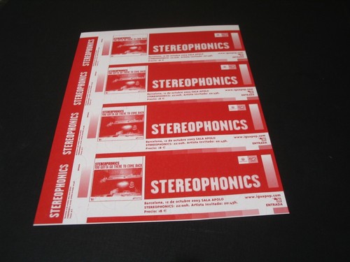 Stereophonics tickets - 4,
