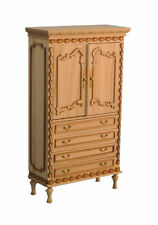 1/12 scale Dolls house furniture  Bare Wood Armoire Cabinet BEF218