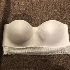 Primark Strapless Bralette Off White Size XL Preowned Nice Condition Lace Hem