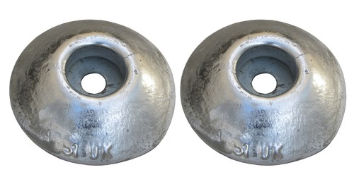 Pair aluminium round anodes - pair,