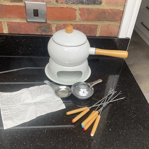 Vintage enamel fondue - fondue, set