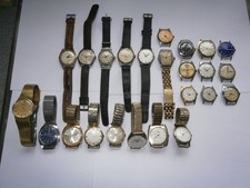 Job lot of vintage gents watches mechanical watches spares or repair swiss made