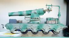 HO GAUGE MILITARY CAMOUFLAGED SHORT 5 AXLE RAILWAY GUN