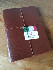 Sets of 3x Lined Brownleather Bieffe Notebooks (Handmade in Italy)