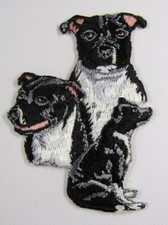 English Staffordshire Terrier Dog Heat Applied Embroidered Badge