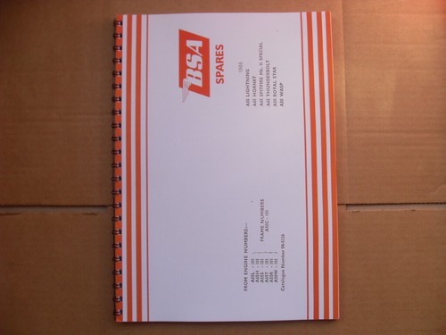 Bsa a65 a50 parts book - bsa,