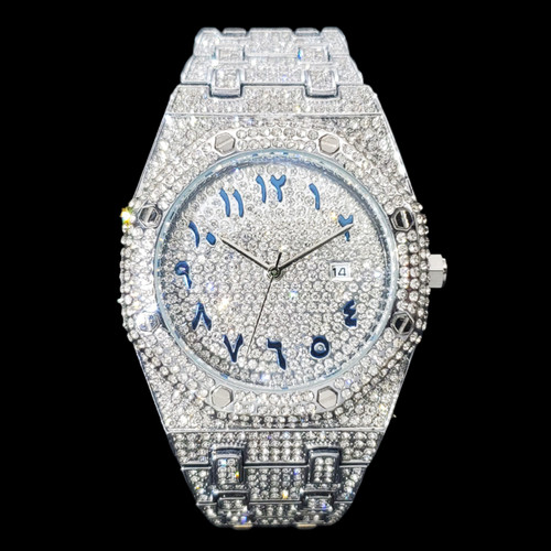 Bust down date arabic numerals - down,