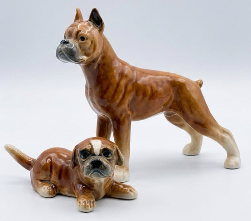 Pair vintage goebel boxer - vintage,