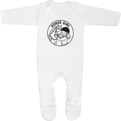 Horse girl baby sleepsuit - girl', /