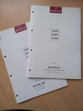Rover 200 & Montego Crash Parts Guides.