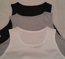 Men's 3pcs Vest / Tank Gym Fitness Sports Stretch Ribbed Tops XL - Mixed Colours