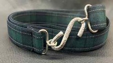 Elasticated Snake Belt Green Tartan Kids 25mm Adult Boys Mens Girls xxl xxxl V38