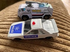 Toy Cars American 1970's Vintage Police Vehicles x 2 one armed