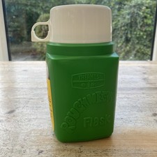 Vintage Thermos Flask Roughneck 1980s with Sticker 0.26l Made in England 
