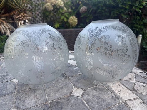 Antique pair round - of, acid