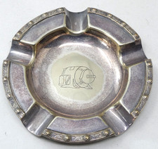 Brook Motors Commemorative Ashtray Silver Plated Engraved Electric Motor 1954