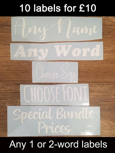 White vinyl labels stickers - white,