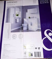 Cooke & Lewis Ardesio Gloss White Single door Wall-mounted Tall Cabinet Bathroom