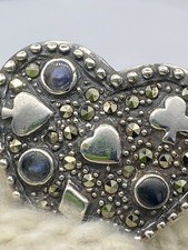 Vtg 925 Sterling Silver Blue