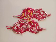 Small Pair Cerise2 Diamante Headpiece Applique for Freestyle Dance Lyrical Dance